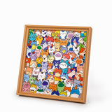Cat Crowd puzzle + frame