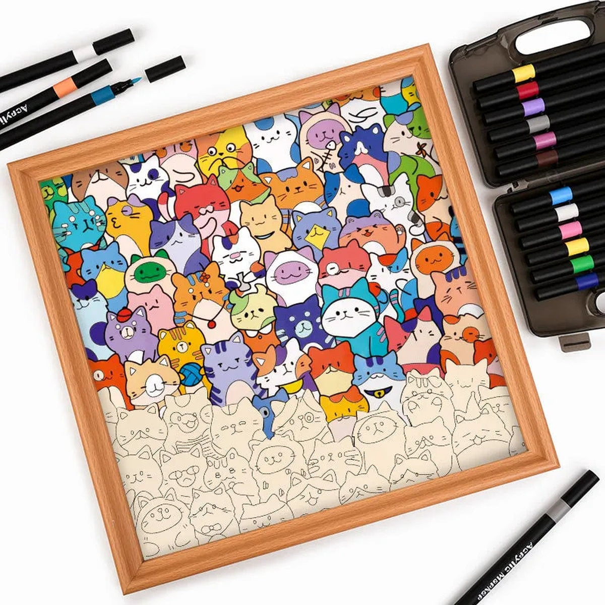Piece & Palette wooden coloring puzzle