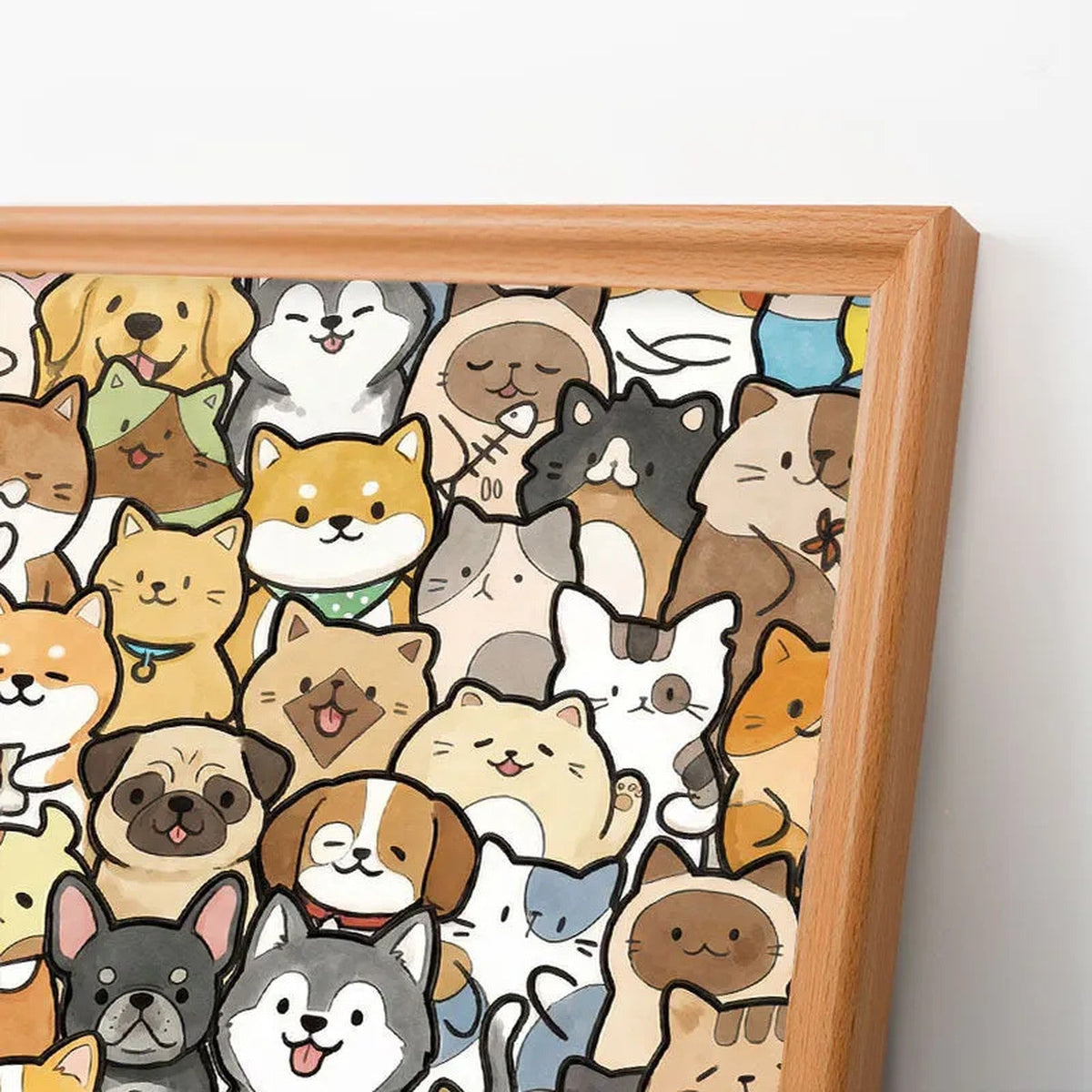 Wooden Coloring Puzzle: Puppy Pile
